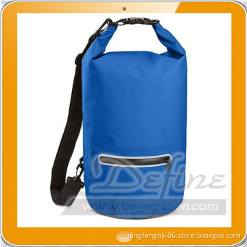 Waterproof Dry Bag with Front Zippered Pocket for Boating Activities
